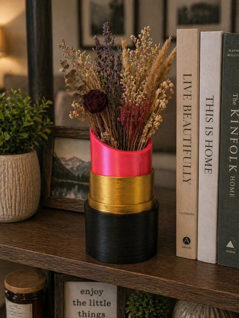 Lipstick Makeup Brush Holder Vanity Organizer Pen Cup Desk Decor Handmade
